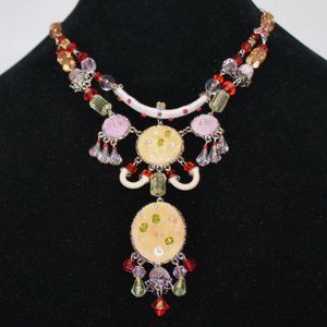 Kudan Indian Beaded Wedding Statement Choker Necklace